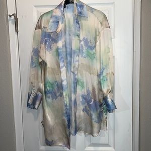 Colorful silk blouse